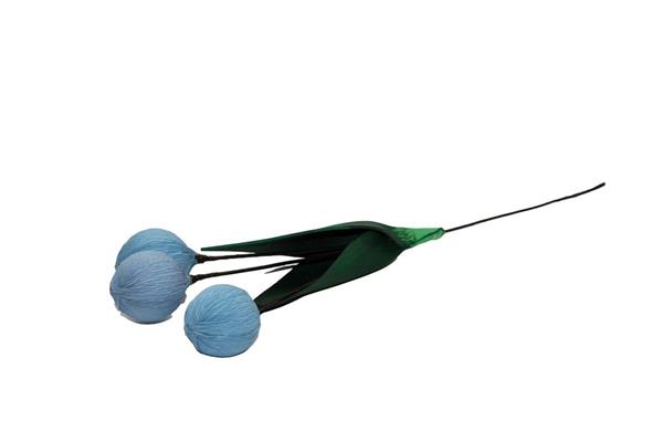 Lateks Çiçek 3 Top Mavi (Eva)