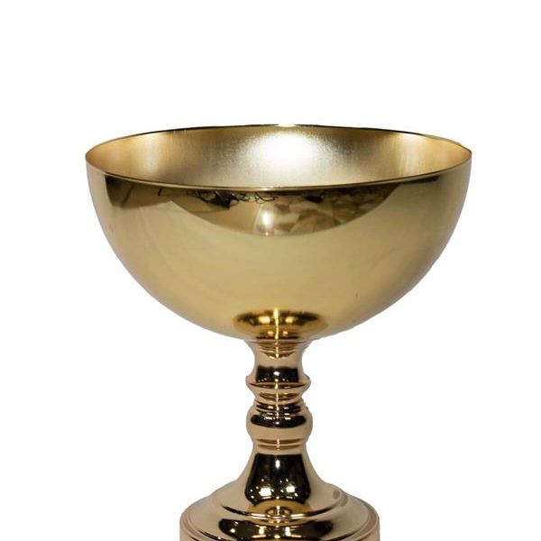 Metal Saksı 27*26*26 Altın Rengi