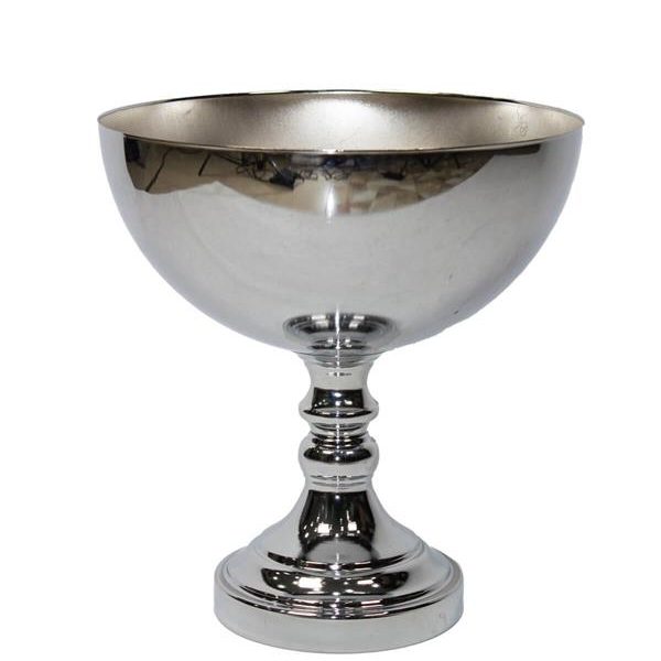 Metal Saksı 27*26*26 Gümüş Rengi