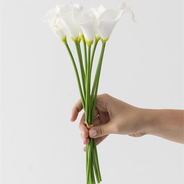 Yapay Çiçek Islak Gerçekçi Doku Gala Çiçeği 8 Dal